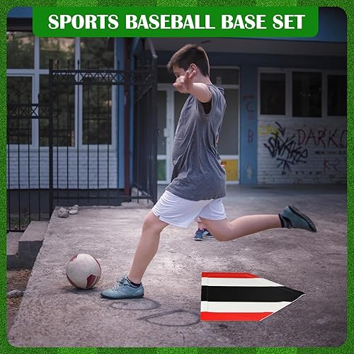 Miniatura 6 de Placa de entrenamiento de 16 pulgadas para lanzadores de béisbol y softbol de alta visibilidad, base de goma para práctica de lanzamiento, bases de