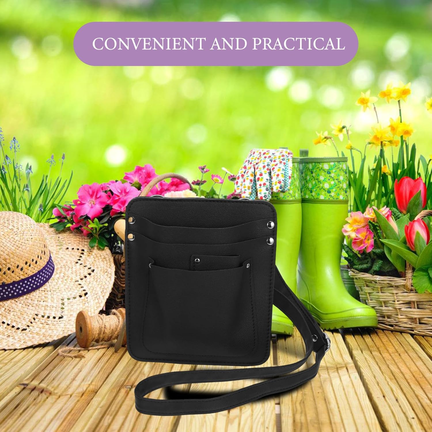 VANZACK Floral Tool Kit Gardening Belt Pouch Tool Pouch for Florists Flower Arranging Shears