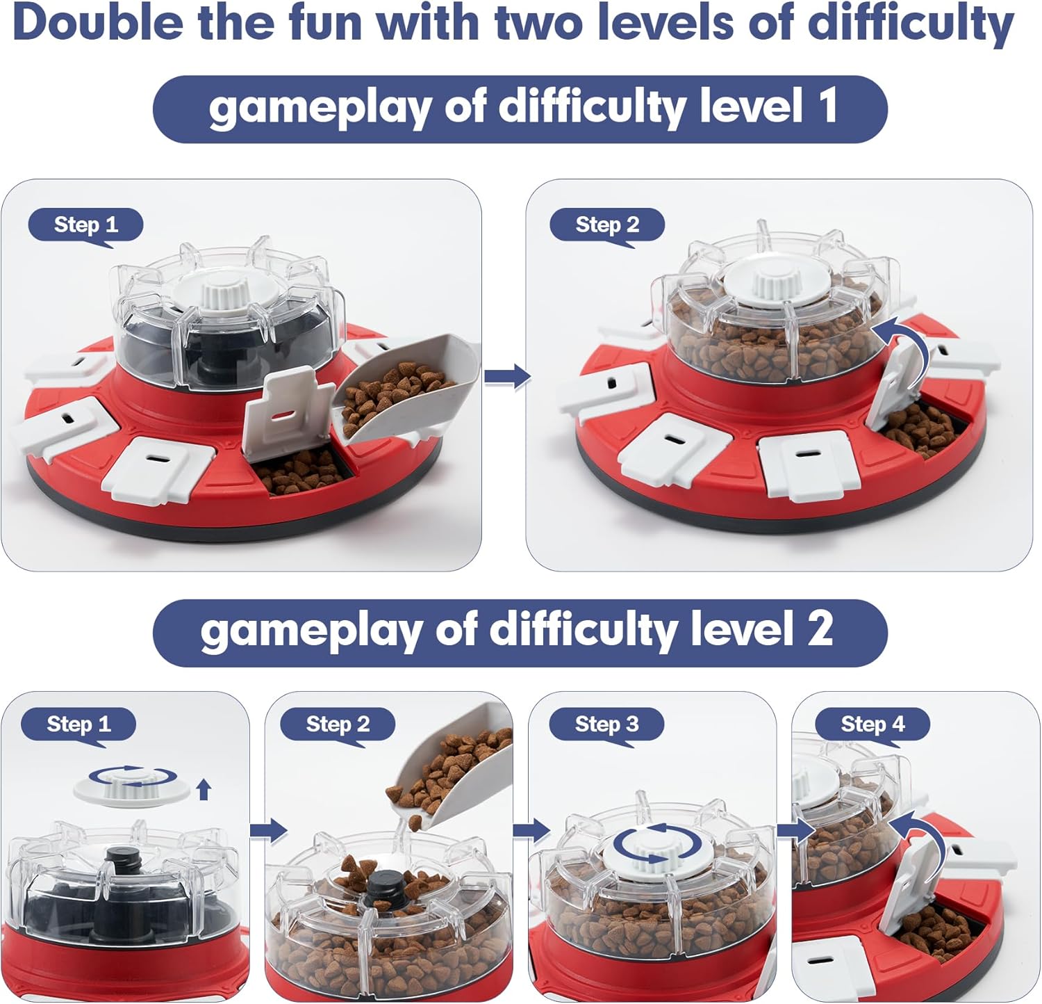 Dog Puzzle Toys for Dogs Mental Stimulation, Interactive Dog Toys Treat Dispenser,Dog Enrichment Food Toys