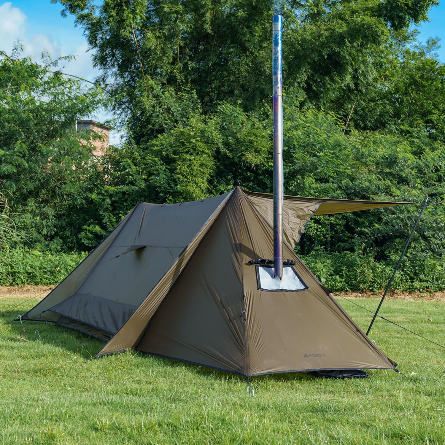 POMOLY Stovehut 20D Tente Ultra légère, Camping extérieur Tente Chaude