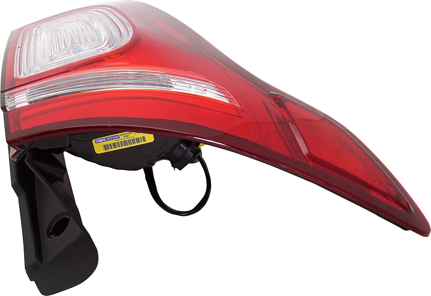 Evan Fischer Driver Side Tail Light Assembly Compatible with 2011-2015 Ford Explorer, 2013-2015 Police Interceptor Utility, CAPA Clear and Red Lens With Bulb