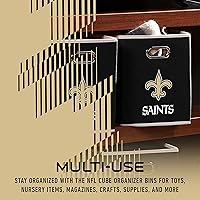 Vista 4 de Cubo de almacenamiento Franklin Sports, de tela, del equipo de la NFL, apto para adaptarse a contenedores de almacenamiento (11x 10.5x 10.5)