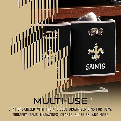 Miniatura 196 de Cubo de almacenamiento Franklin Sports, de tela, del equipo de la NFL, apto para adaptarse a contenedores de almacenamiento (11 x 10.5 x 10.5), San