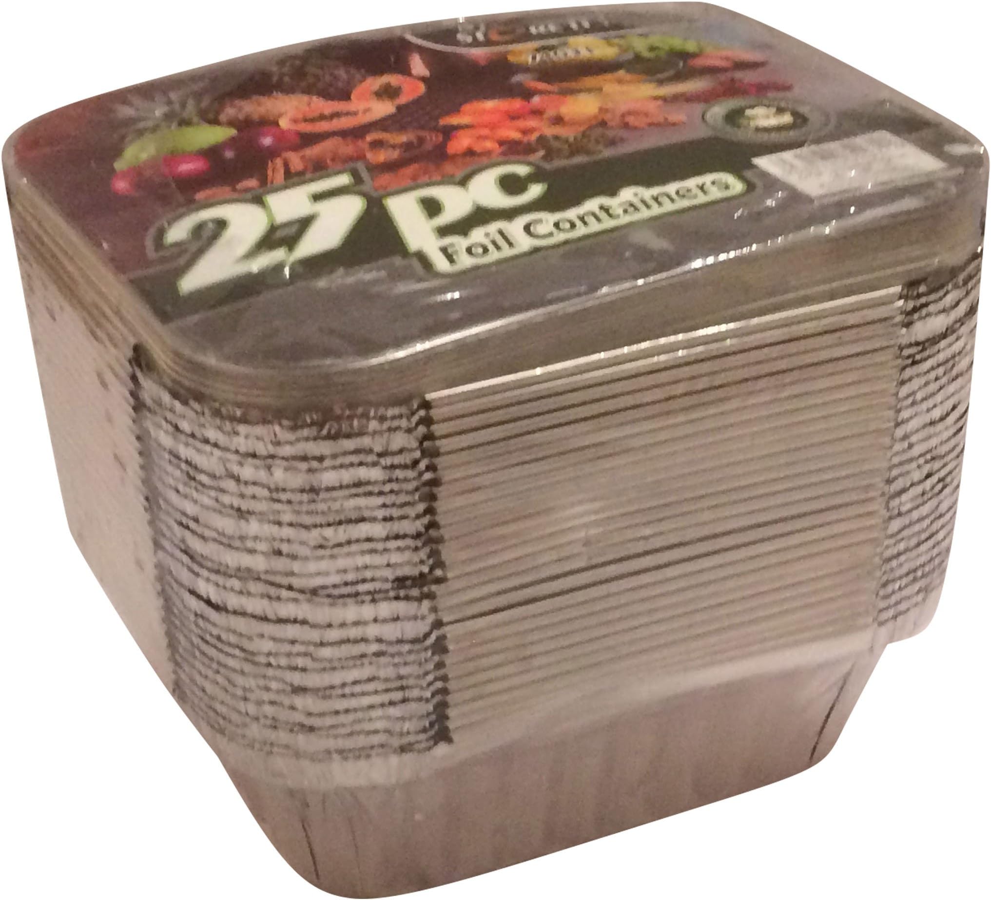 Takeaway Containers โ Foil Trays โ Takeaway Boxes - Foil Containers - Takeaway Food Containers โ Foil Containers with Lids Small Size โ 25 Pack