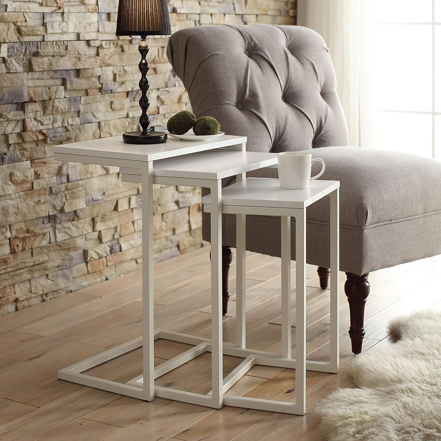 Addison Nesting Table Set - White