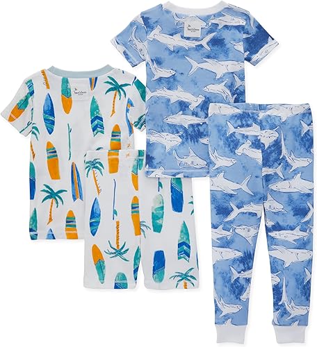 Miniatura 2 de Burts Bees Baby Conjunto de pijama de 2 piezas camiseta y pantalón para bebé 100 algodón orgánico Hang Ten 2 unidades