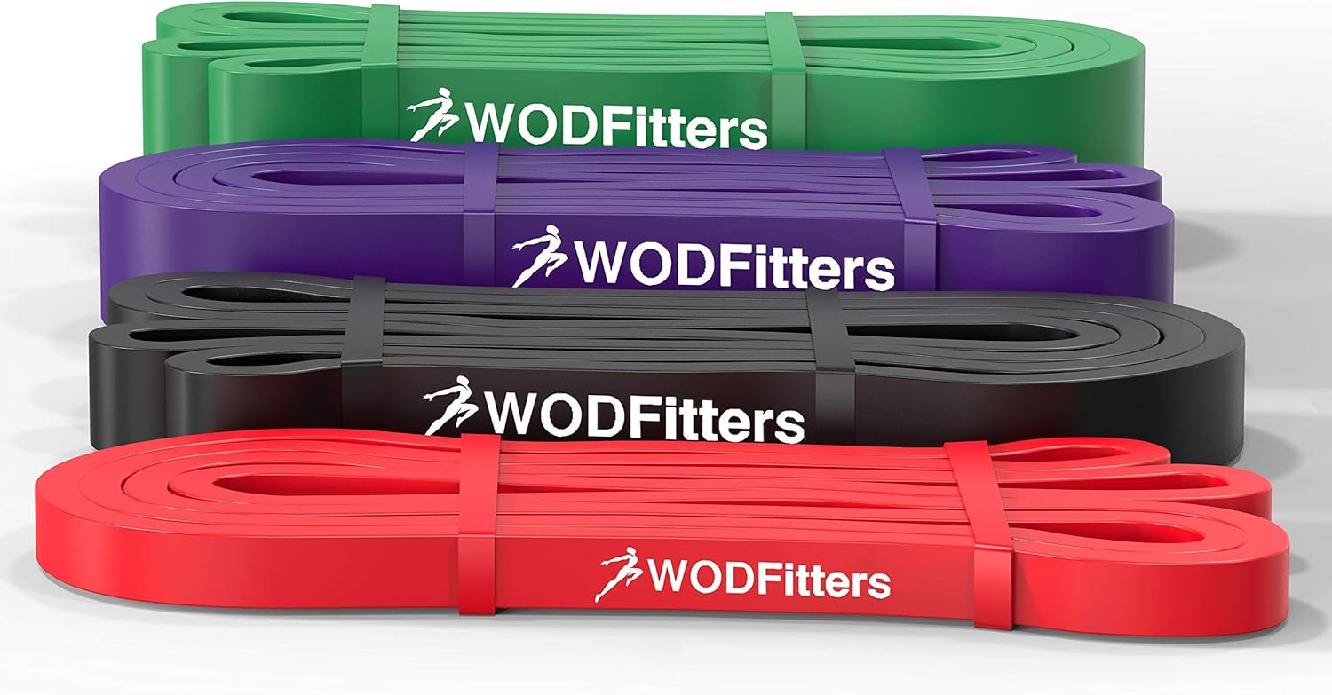 WODFitters Home Gym with 4 Resistance Bands, Handle Set and Door Anchor for Full Body Workouts at Home in Minutes a Day