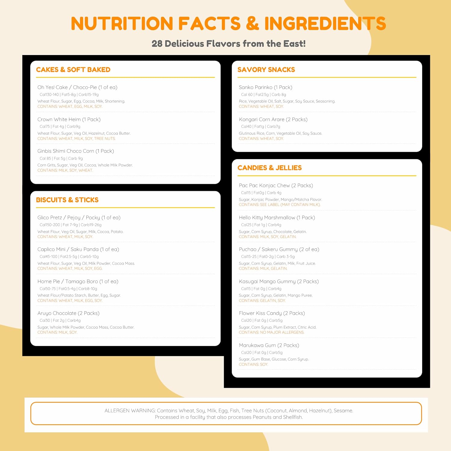 SNACKZON - Japanese Korean Snacks Sampler Gift Set - Sweet & Savory Assortment from Japan, Korea & More