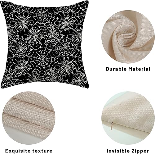 Miniatura 10 de AGAYNA Juego de 2 fundas de almohada de Navidad de 16 x 16 pulgadas, decoración de árbol de Navidad rojo y blanco, para sofá, invierno, Navidad,