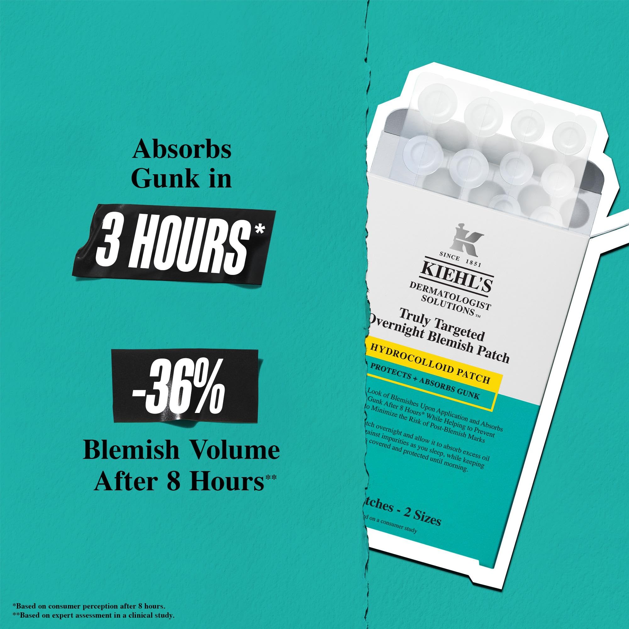 Kiehl's Truly Targeted Overnight Blemish Patch, Hydrocolloid Patch for Blemishes — view 2
