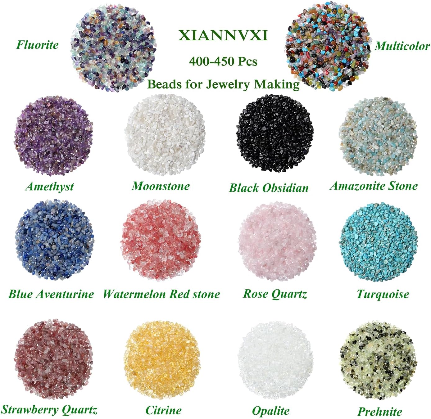 XIANNVXI Blue Turquoise, Beads Natural Chip Stone Beads 400Pcs Crystal Bead 5-8mm Irregular Healing Crystal Loose Rocks for DIY Jewelry Making - Image 3