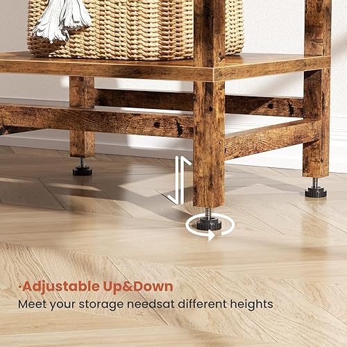 Miniatura 7 de Mesita de noche alta de 3 niveles con estación de carga rápida, mesitas de noche pequeñas para espacios pequeños, mesa auxiliar delgada con puerto