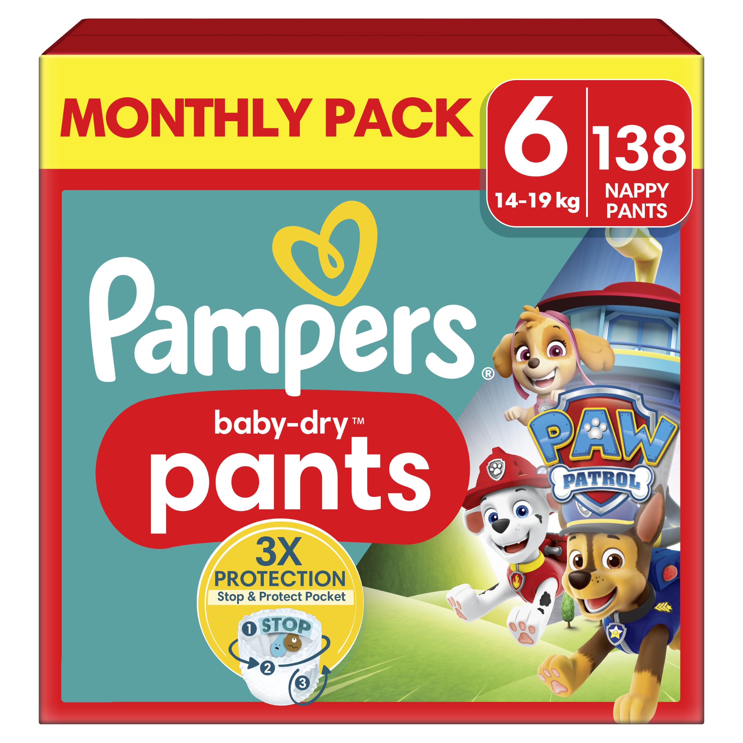 Pampers Baby-Dry Paw Patrol Nappy Pants Size 6