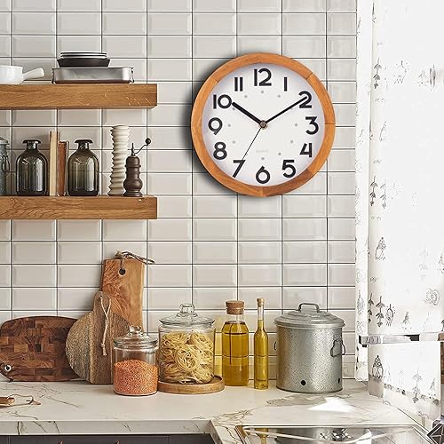 Miniatura 2 de BEW Reloj del día de la semana para personas mayores, reloj de pared analógico silencioso de 14 pulgadas, funciona con pilas, reloj de pared de