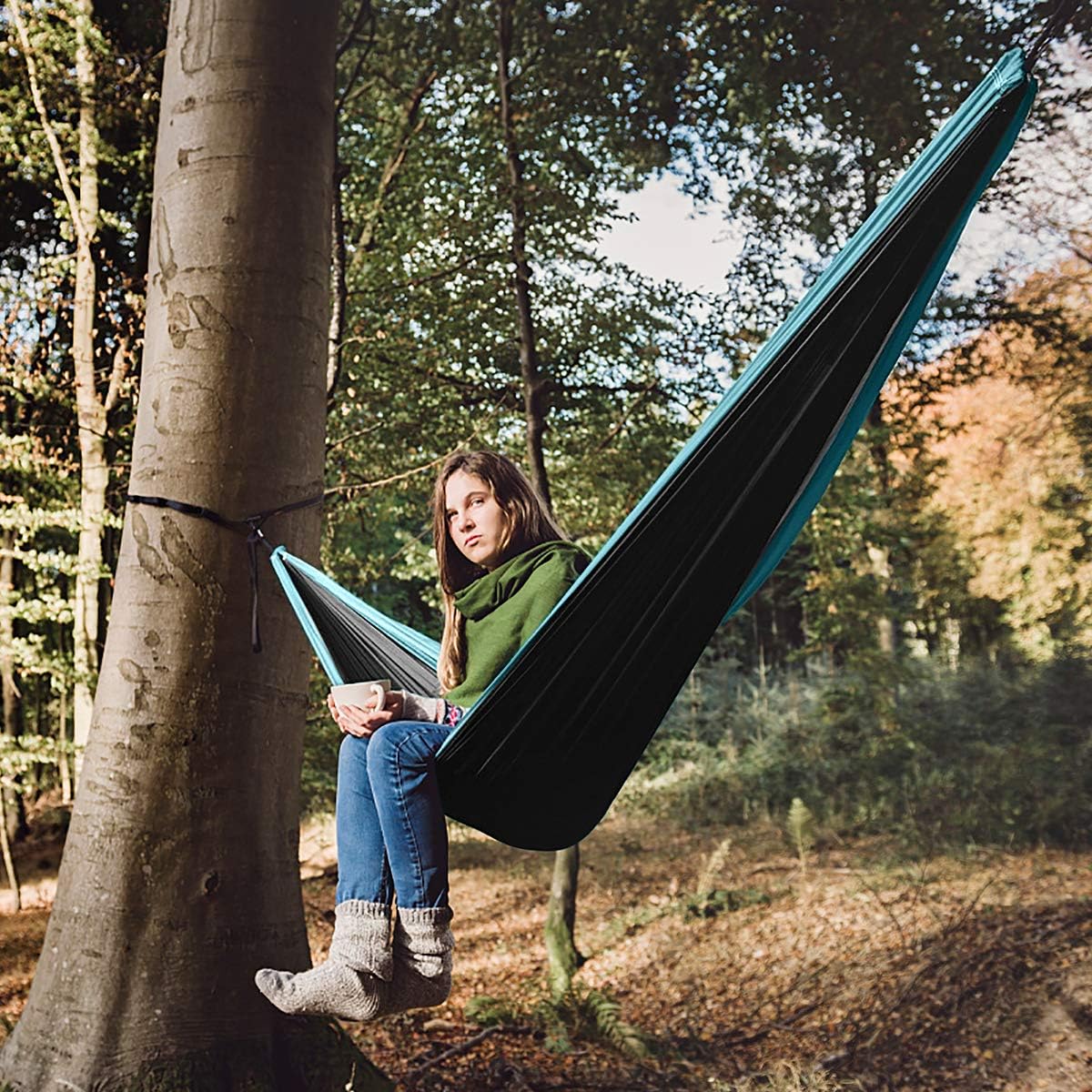 Grassman Camping Hammock Double Portable Hammock with Tree Ropes, Lightweight Nylon Parachute Hammocks Camping Accessories Gear for Indoor Outdoor Backpacking, Travel,Hiking, Beach : Sports & Outdoors