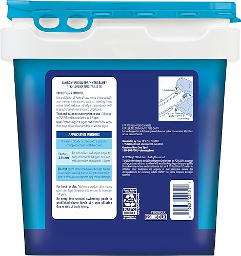 Miniatura 2 de Clorox Pool&Spa XtraBlue - Tabletas de cloración de 2.54 centímetros (1 pulgada) 1.70 kg, Nuevo aspecto, Blanco