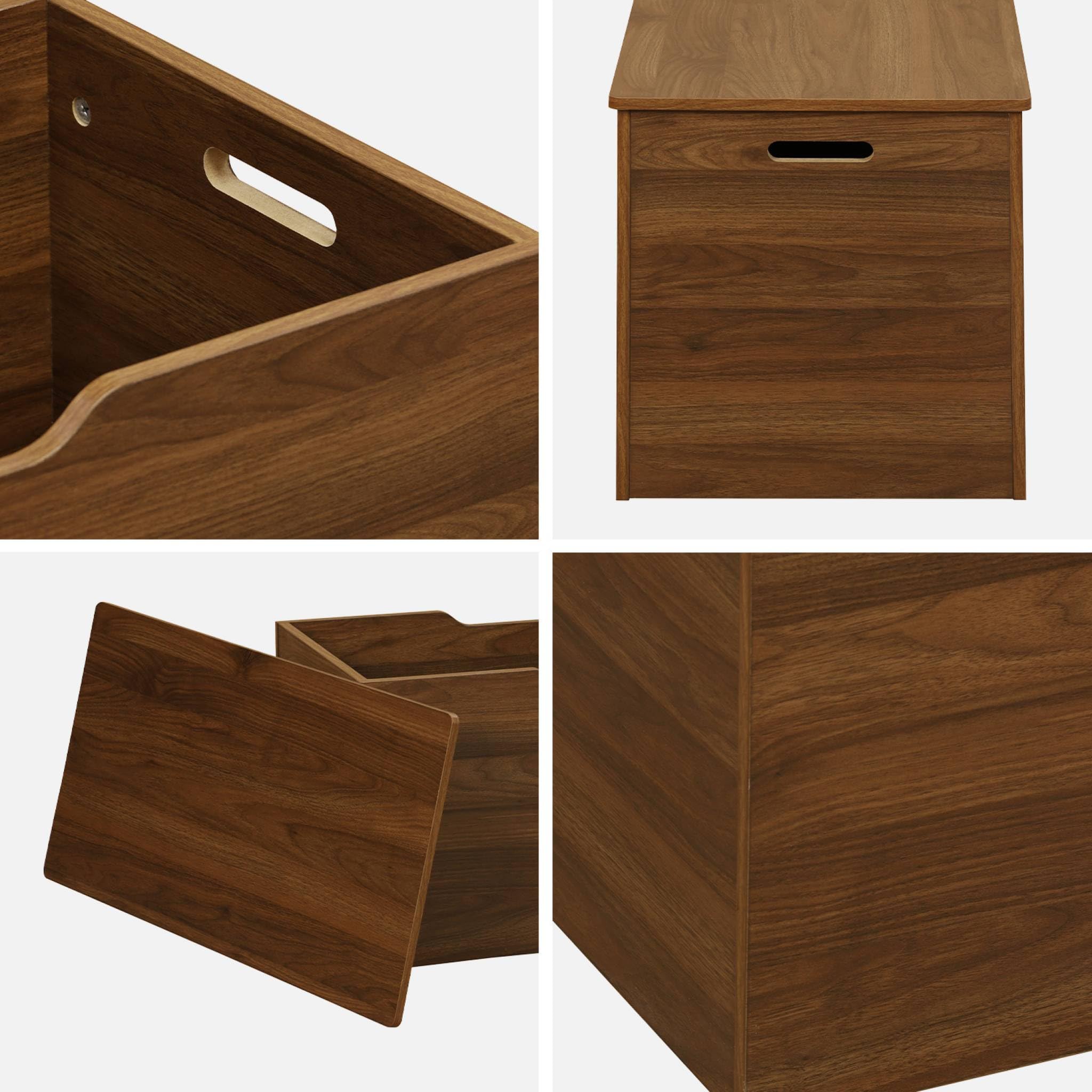 sweeek - Cassapanca Finestra di legno di noce, decorazione