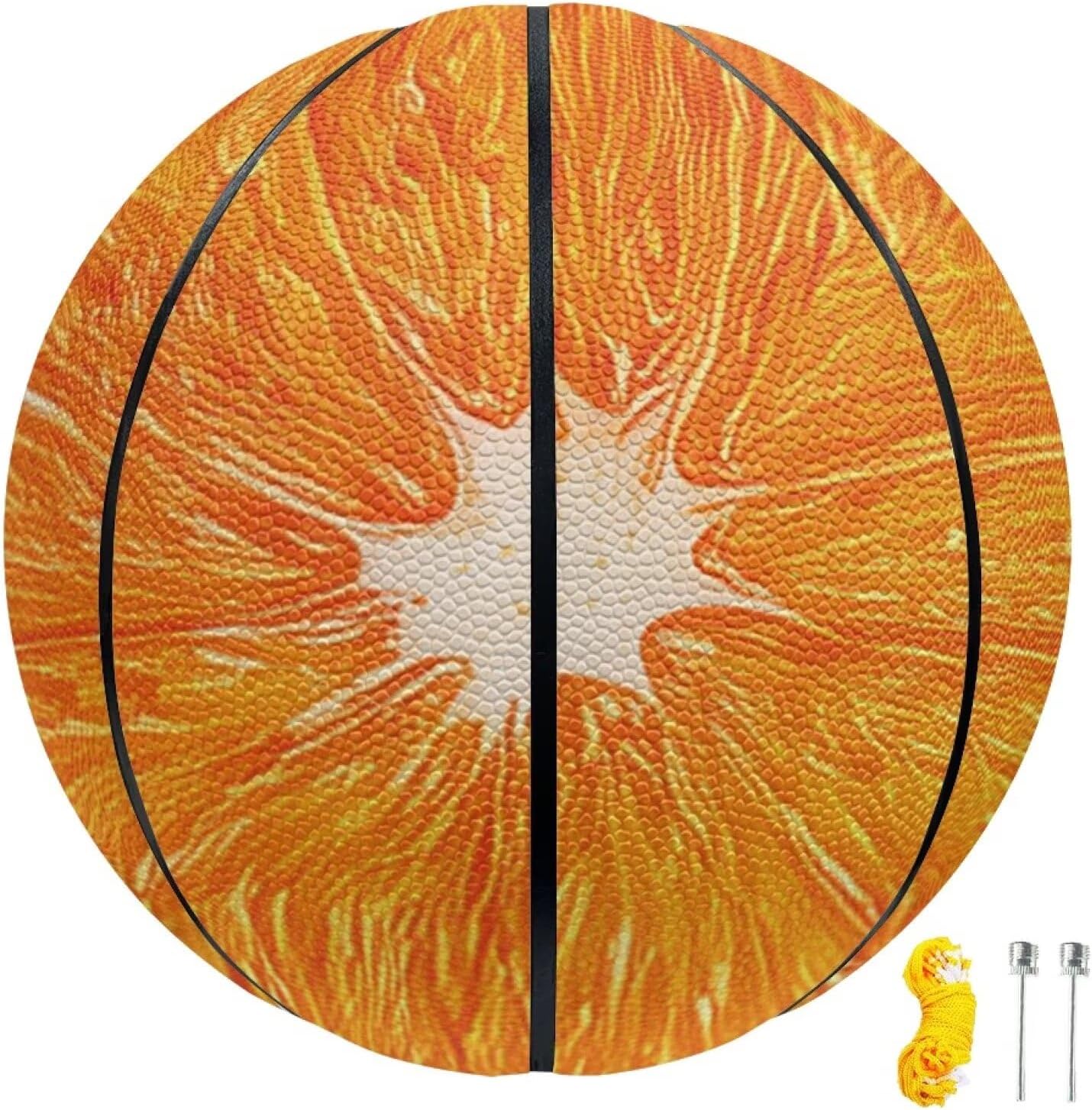COEQINE Funny Food Basketball Size 5/7,Official Size Ball for Training PU Leather Basketballs Indoor/Outdoor Streetball