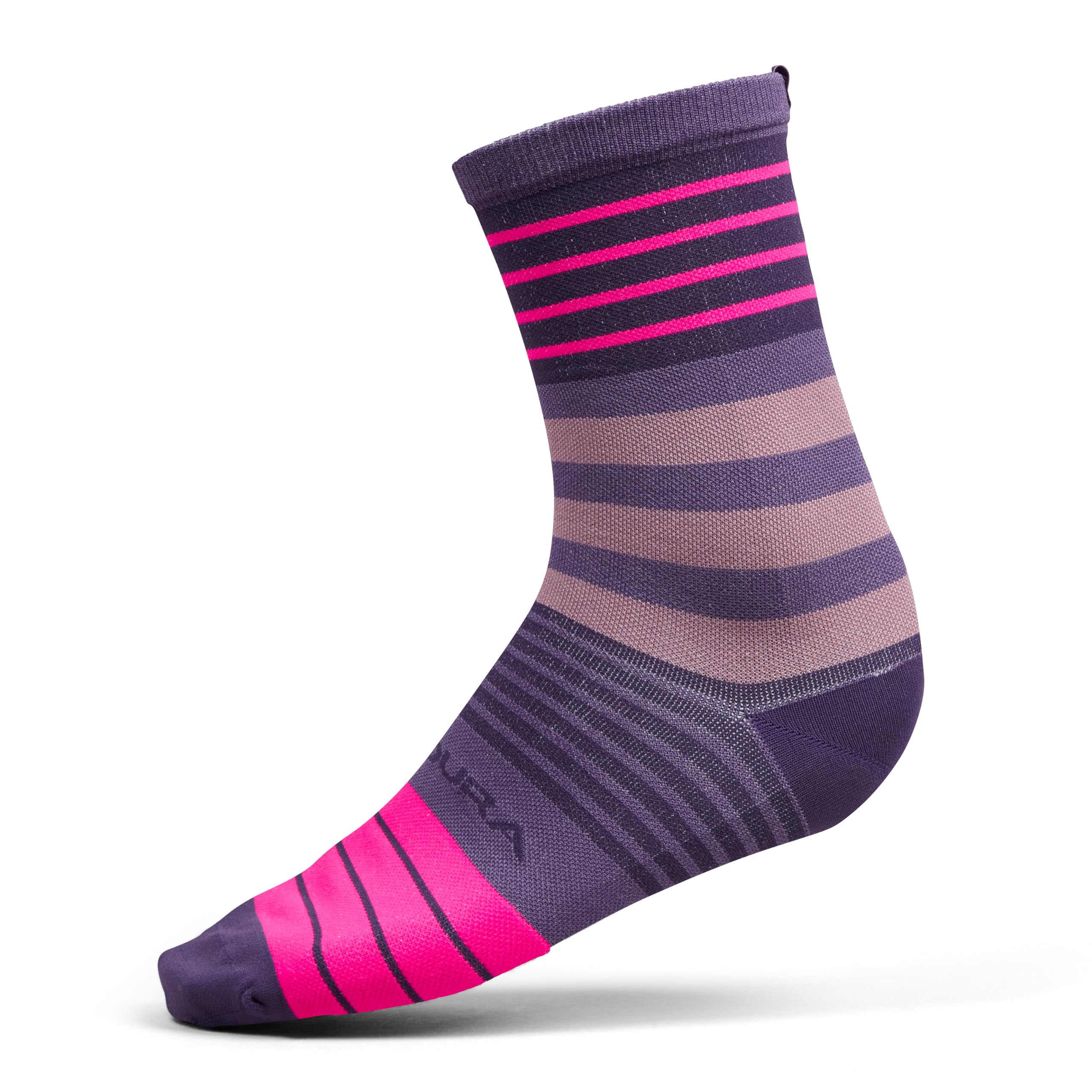 Endura Men's Block Socks (Twin Pack) for Cycling | Lightweight | Moisture Wicking Socks, Purple, S-M