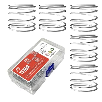 5 Pack Heavy-Duty Compression Springs, 1.6mm Wire 25mm OD 45mm Length, Strong Stainless Steel Springs for Machinery, Equipment, Industrial Repair