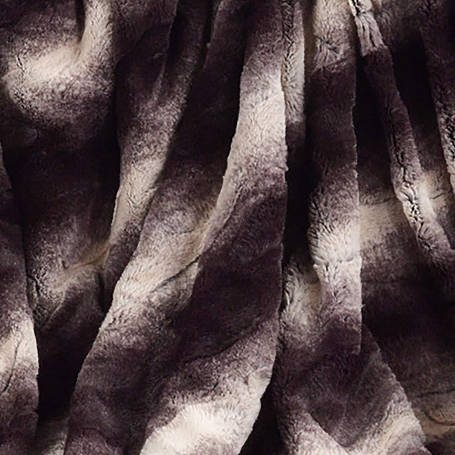 SARO LIFESTYLE Animal Pattern Design Faux Fur Throw Blanket, 50" x 60", Black