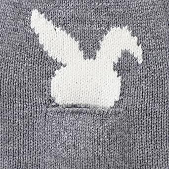 MoZiKQin Baby Girl Boy Easter Bunny Romper Sleeveless Knitted Bodysuit Jumpsuit My 1st Easter Outfit Cute Clothes