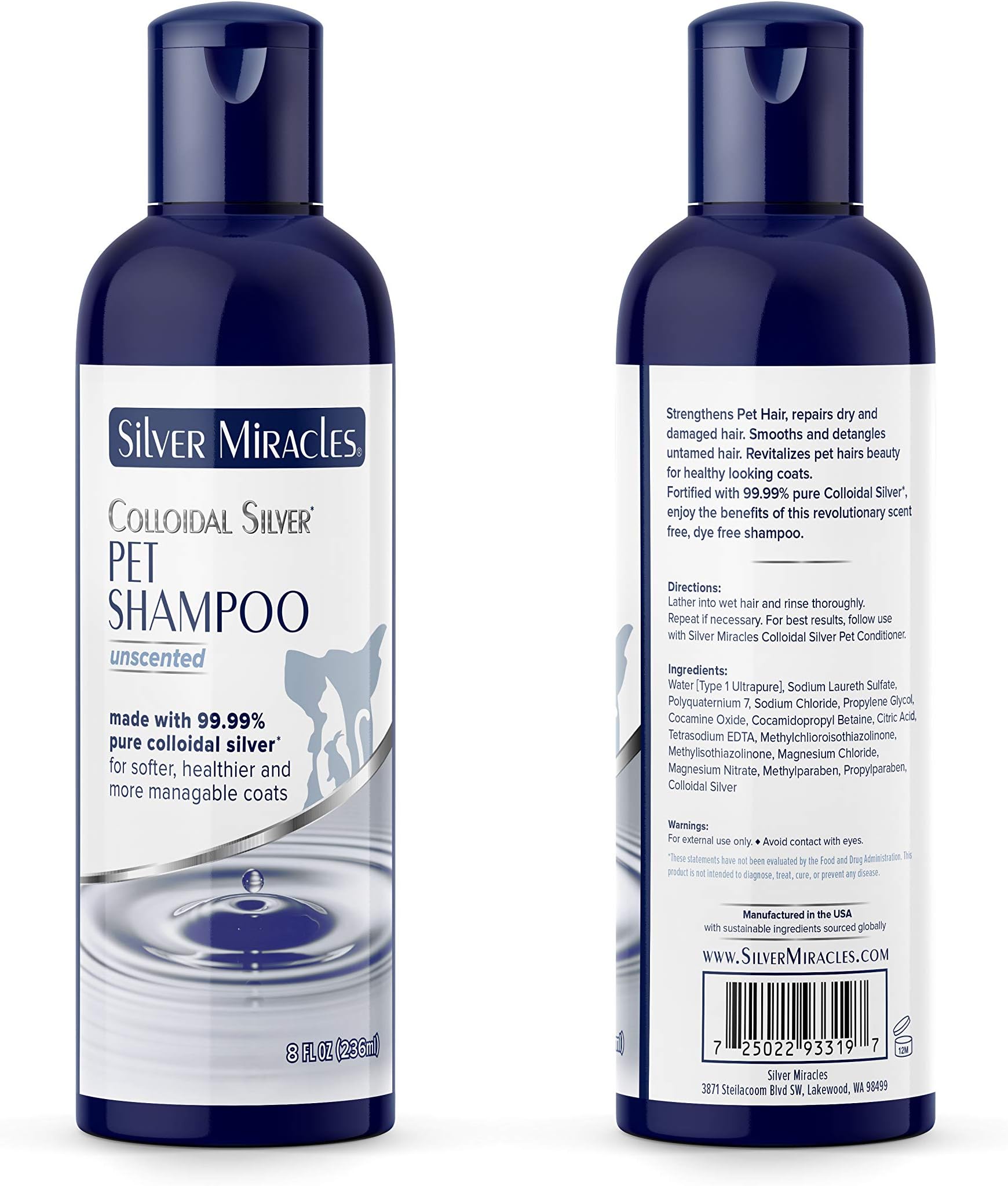 Silver Miracles Colloidal Silver Pet Shampoo