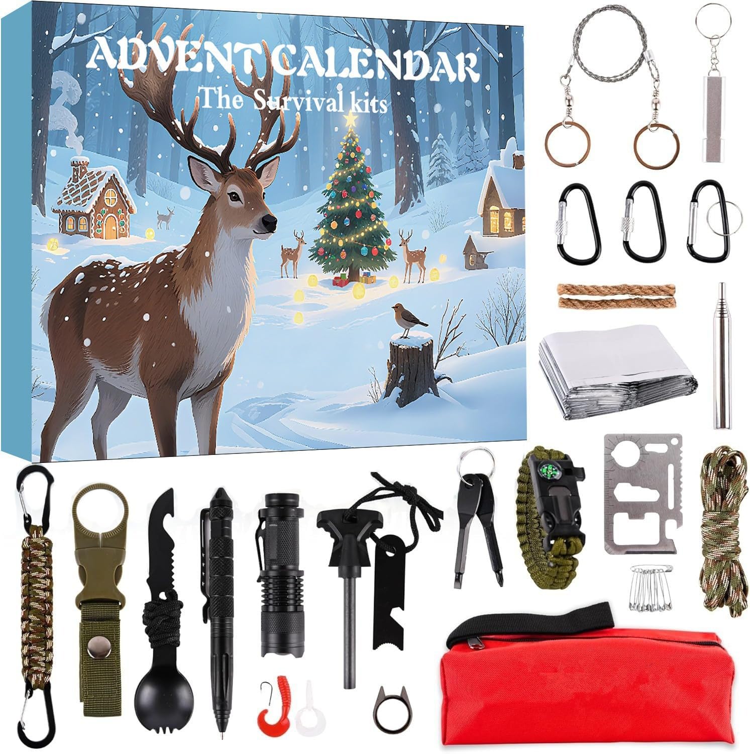 NELIANGIA Survival Kit Advent Calendar (24-in-1)