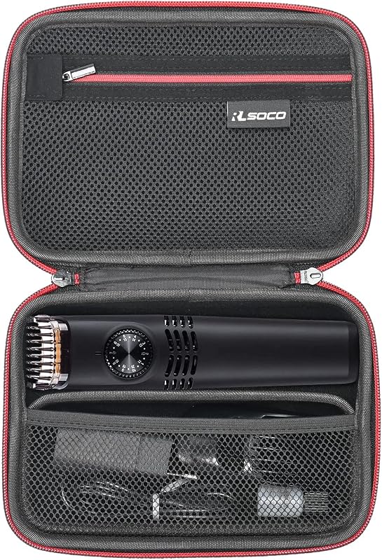 Estojo rígido compatível com aparador de barba Bell+Howell Vacutrim Deluxe, preto