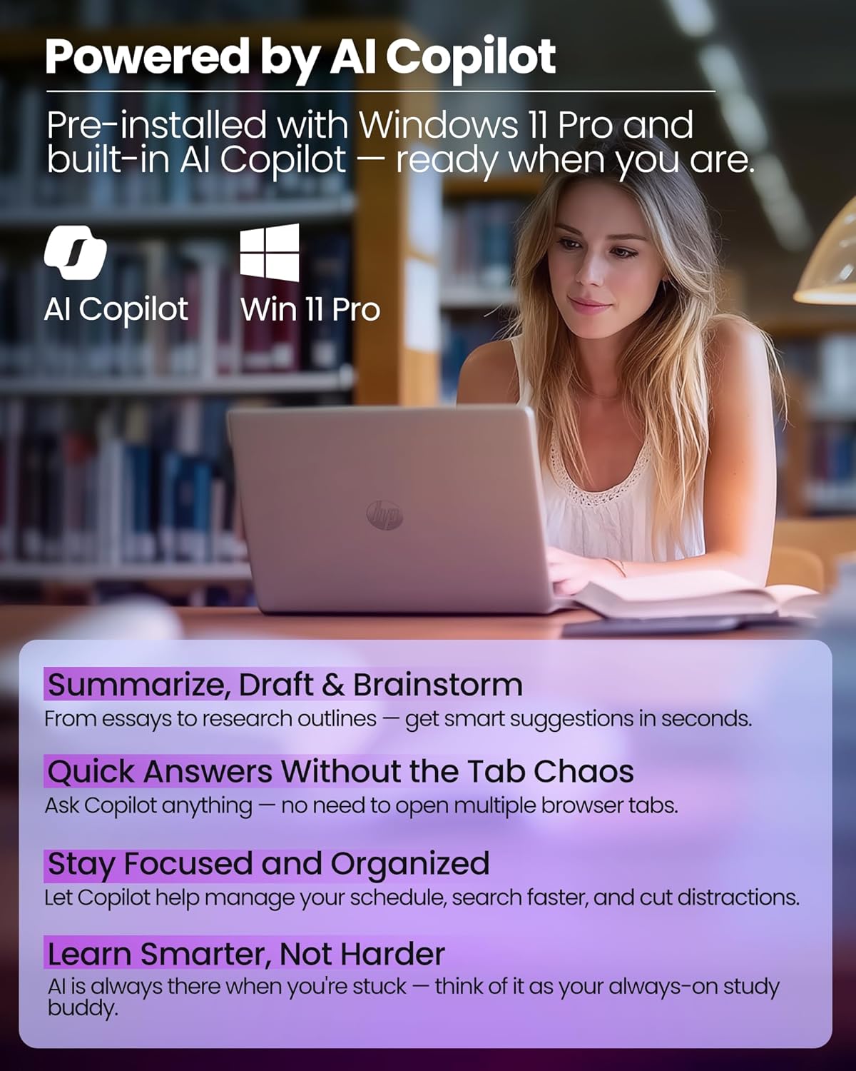 HP 14 Inch Student Laptop 2026 Ultra Light, Intel N150(Beats N4120), 16GB RAM, 384GB Storage(128GB UFS+256GB MSD),1 Year Microsoft 365, Wins 11 Pro, Copilot Key, Patented KB Kit, Natural Sliver
