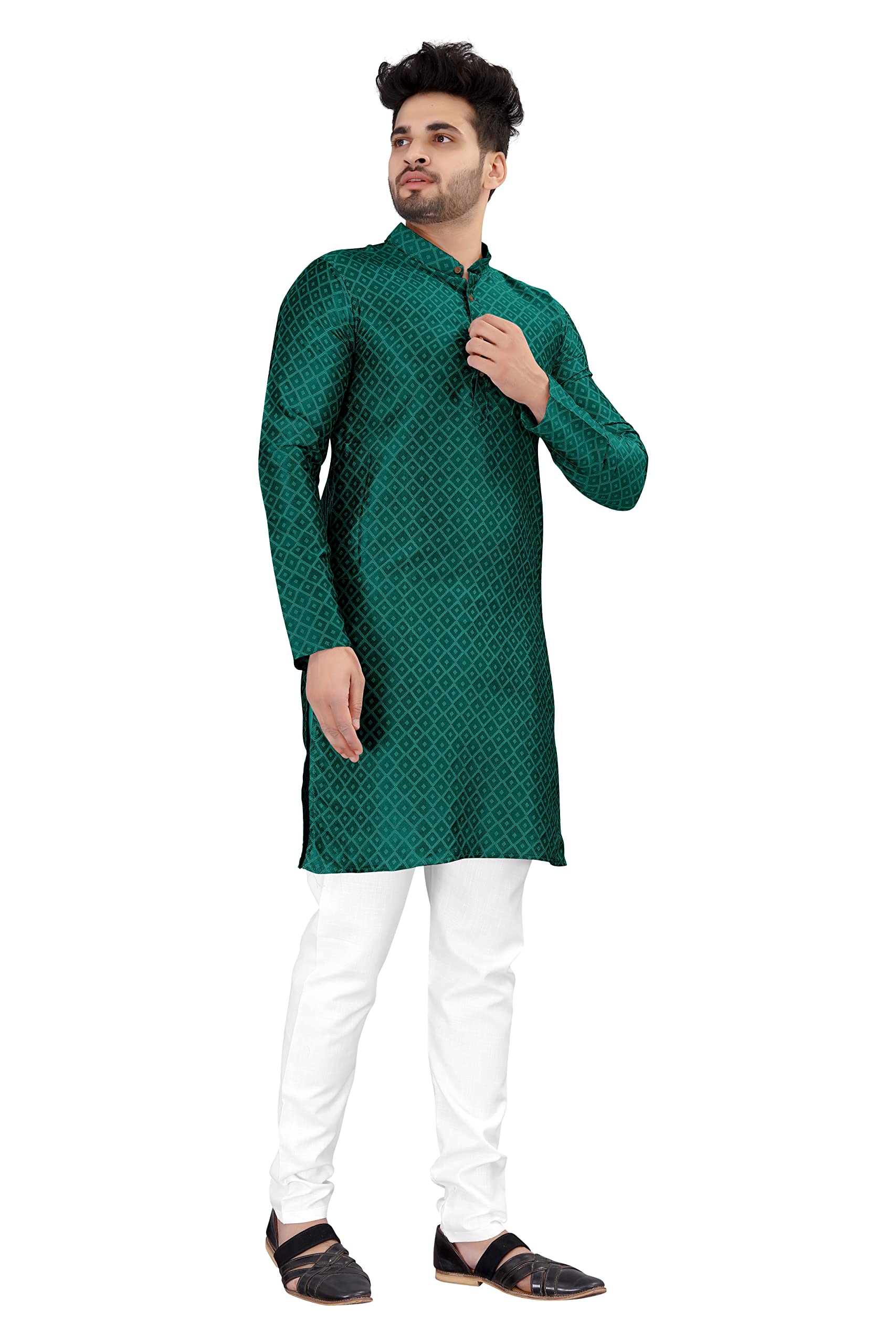 trustous Kurta pyjama for Mens (self desigh)-picture-16