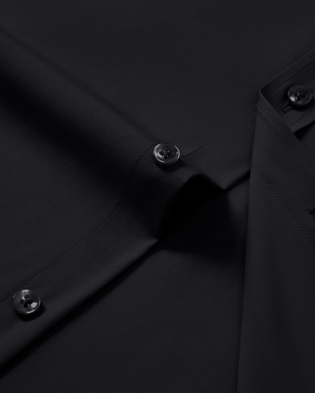 DEMEANOR Mens Short Sleeve Dress Shirts Stretch Solid Business Casual Summer Formal Wedding Button Down Shirts with Pocket - Image 5