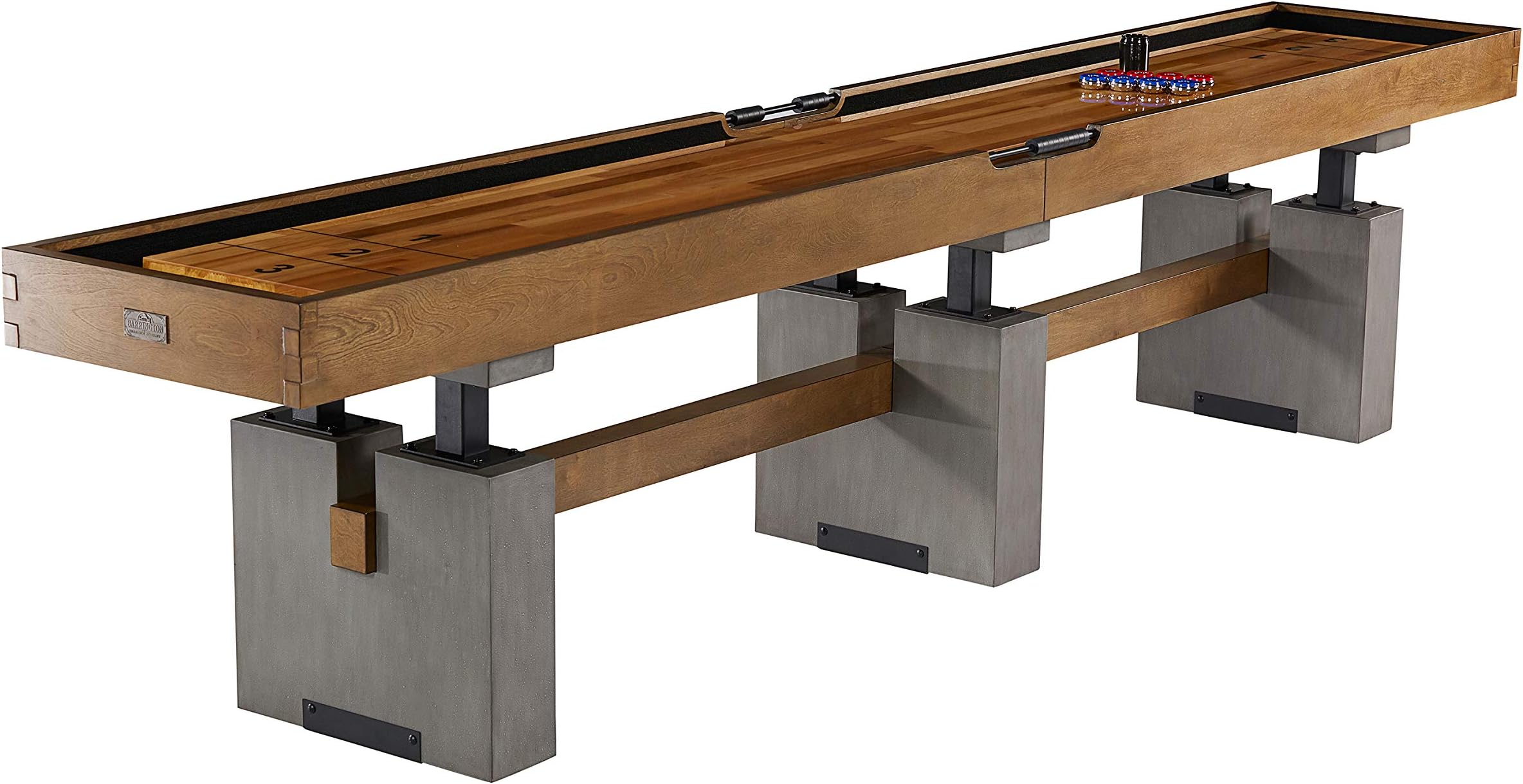 Barrington Shuffleboard Multiple Styles Urban Shuffleboard Game Table Collection, Durable Designs with Puck Set Accessories, Perfect for Family Game Rooms