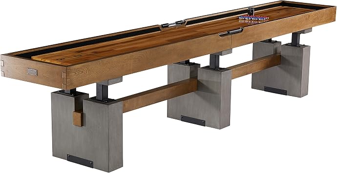 Barrington Billiards 12 Urban Clyborne Shuffleboard Table with Scratch-Resistant Playfield and 8 Puck Set