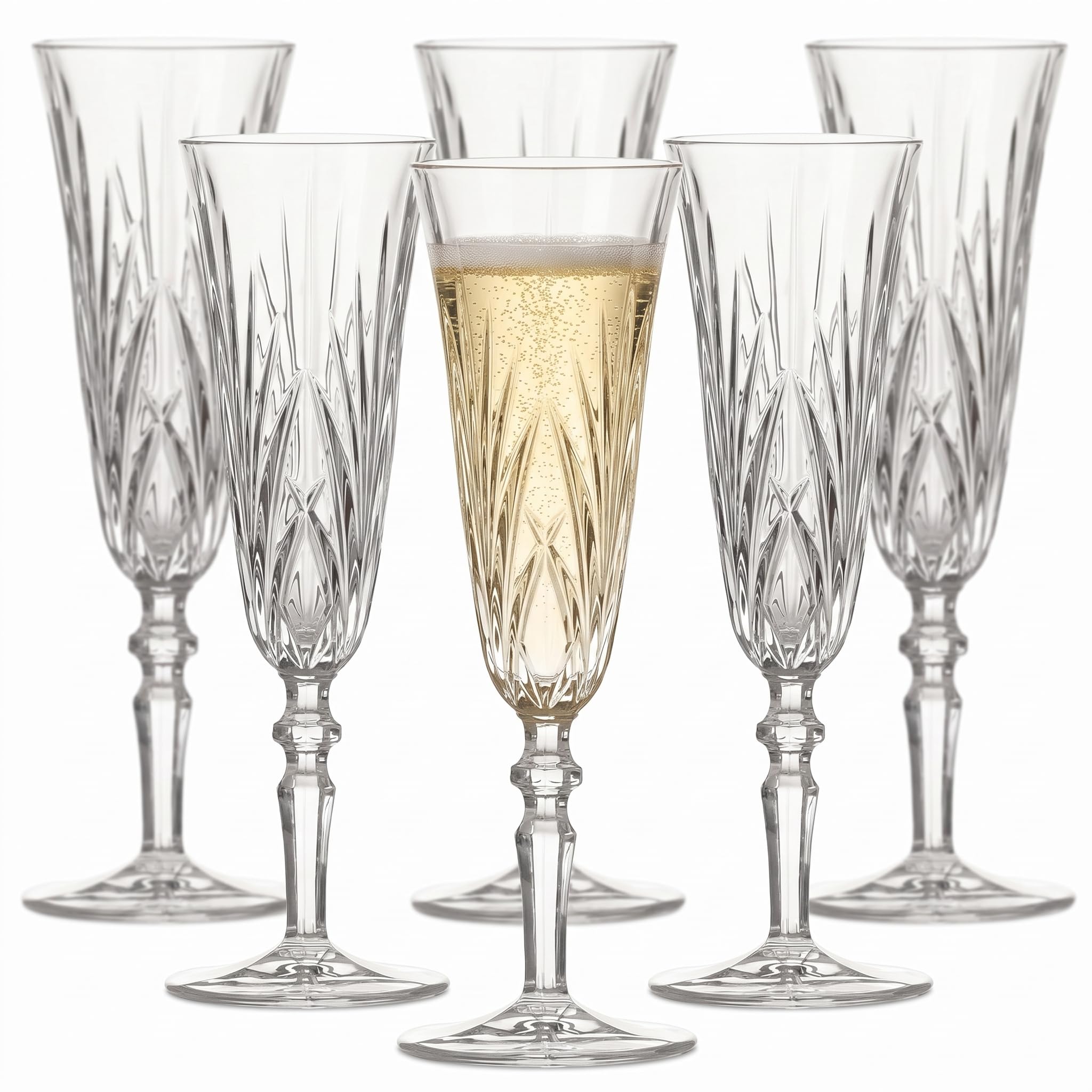 Spiegelau & Nachtmann Palais 0092953-0 Set of 6 Champagne Glasses Crystal Glass 140 ml