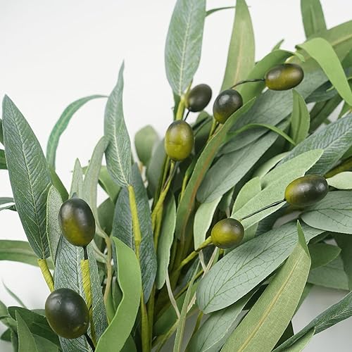 Miniatura 5 de HomeKaren Olive Wreath for Front Door 22 inch, Greenery All Season Wreath with Olive Leaf Fruit, Home Decoration for Outdoor Living Room Indoor Wall