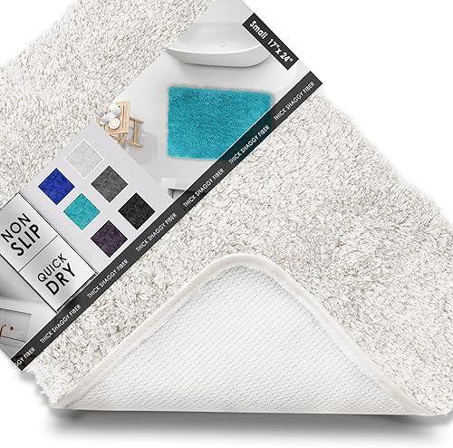 Clara Clark Tapete de baño peludo con respaldo antideslizante de goma Tapete de baño súper suave