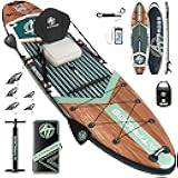 12'x36 Inflatable Paddle Board, 500lbs Extra Wide Stand Up Paddleboard for Adults with Premium SUP Accessories Kit & Backpack, Blow Up Kayak Non-Slip Stable Deck Boat for Yoga Fishing Surf