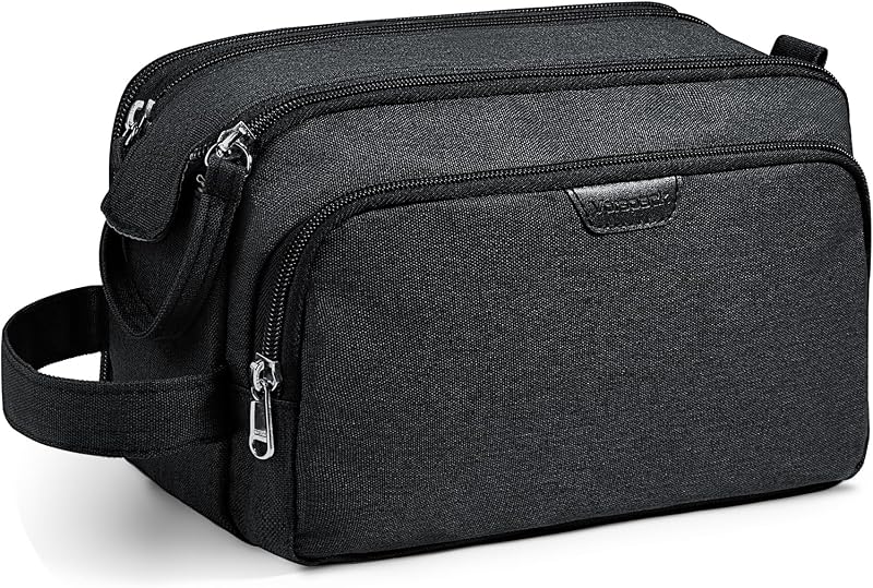 Necessaire de viagem Vorspack com compartimentos organizadores, média, preta