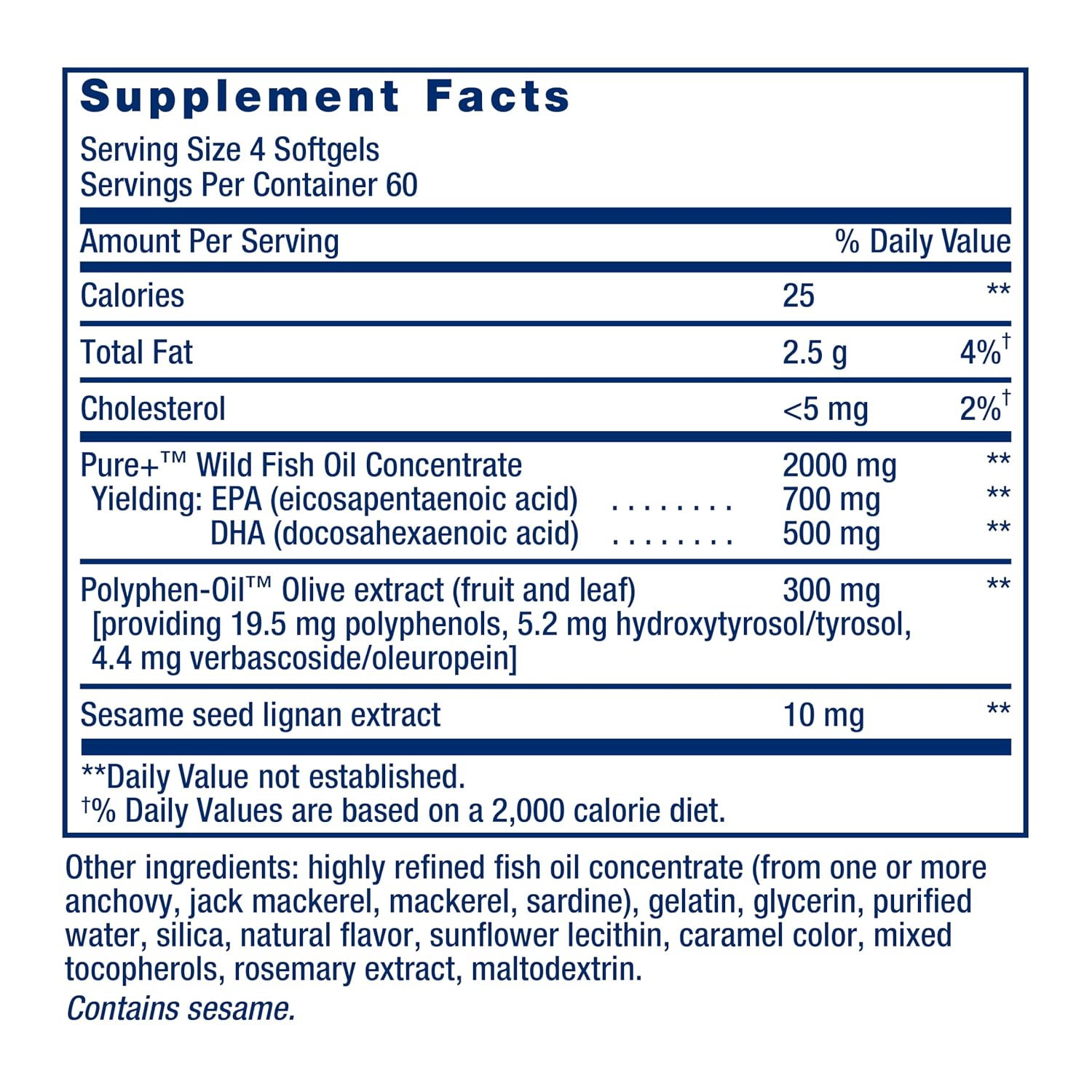 Life Extension Super Omega-3 EPA/DHA Fish Oil, Sesame Lignans & Olive Extract – Heart Health, Brain Health, Inflammation Health Support, Gluten-Free, Easy to Swallow, Non-GMO,... 5 Life Extension Super Omega-3 EPA/DHA Fish Oil, Sesame Lignans & Olive Extract – Heart Health, Brain Health, Inflammation Health Support, Gluten-Free, Easy to Swallow, Non-GMO,... - Image 3