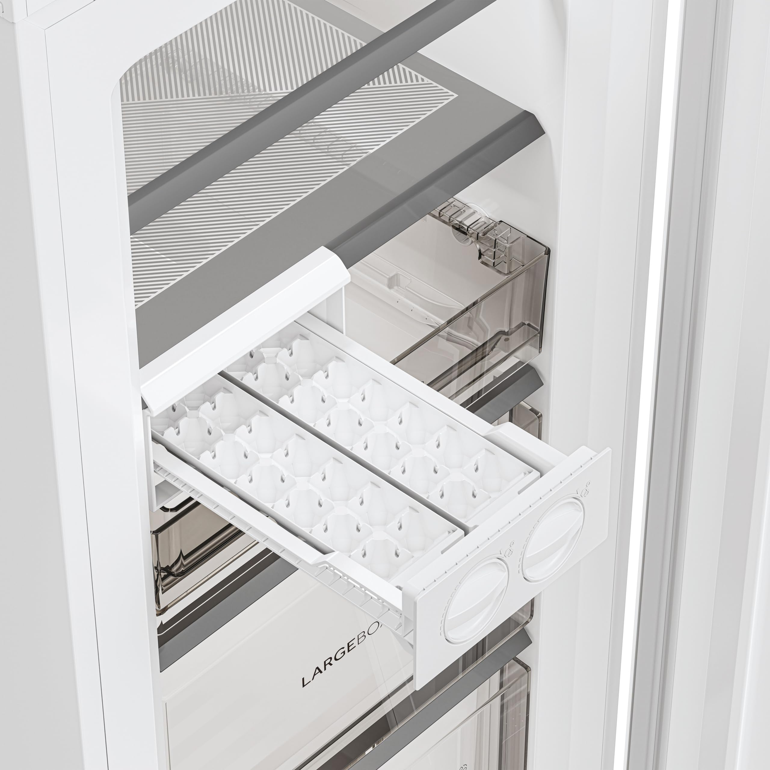 Haier Congelatore con sbrinamento automatico e macchina per cubetti di ghiaccio I Instaswitch H4F272WDH1 I Total No Frost congelatore, capacità 276 l, utilizzabile anche come frigorifero I Freezer con