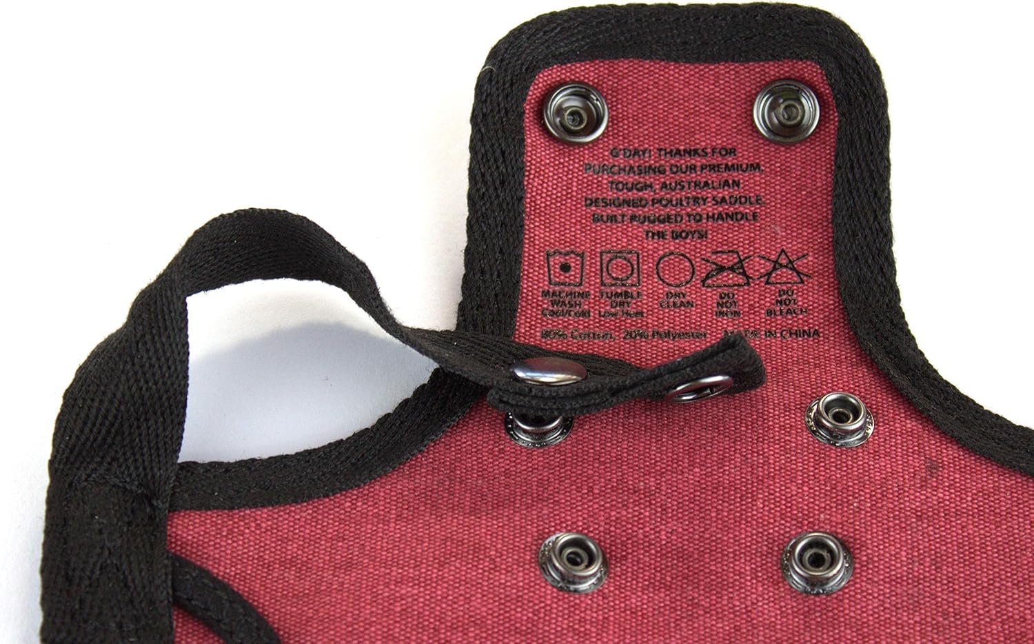 DOWN UNDER OUTDOORS Premium Chicken Saddle, Adjustable Straps Suit Small, Medium and Large Hens, Poultry Saver, Protector, Apron, Supplies, Products and Equipment, Including Shoulder Cover (Burgundy)