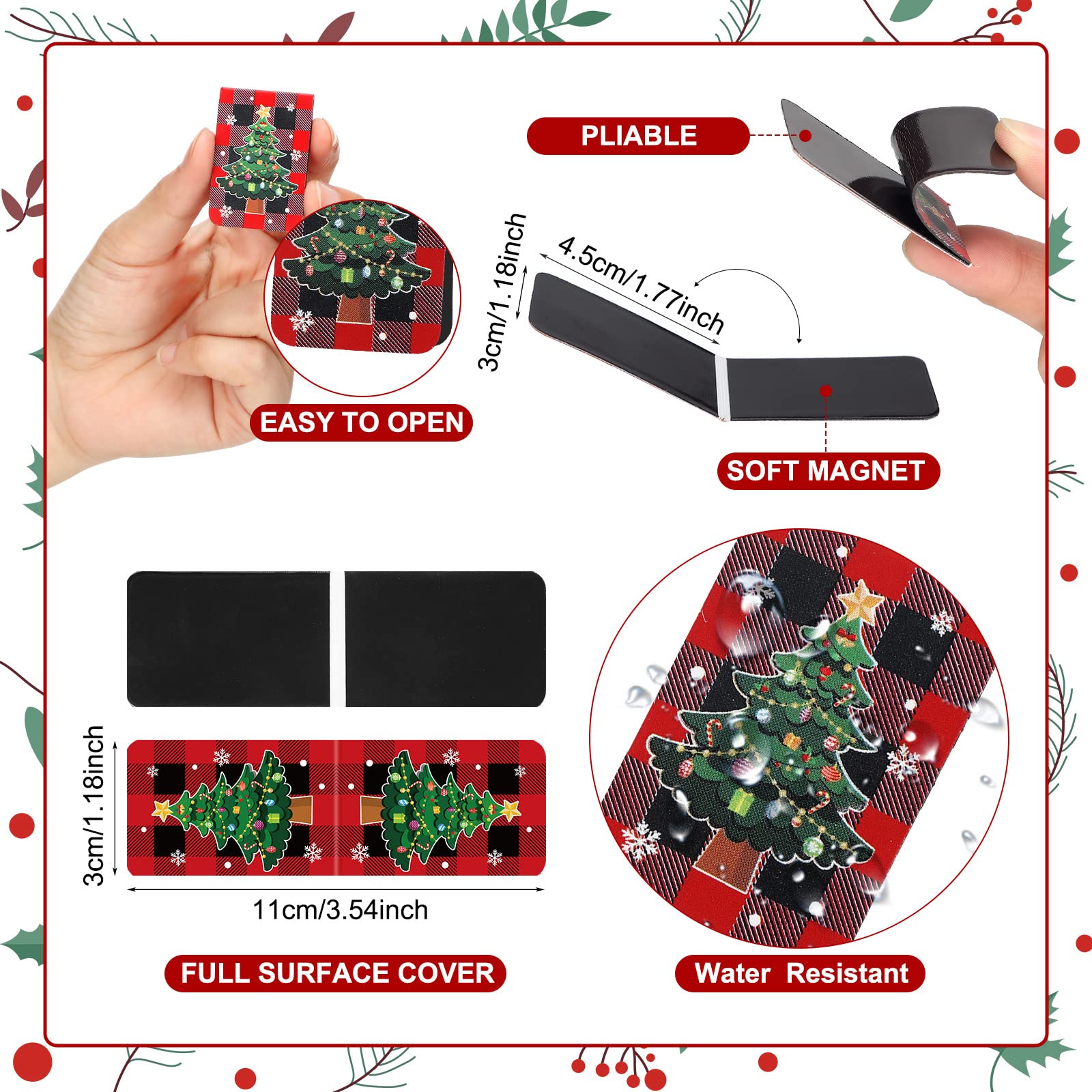 しおり ブックマーカー❁クリスマス柄 リバーシブル