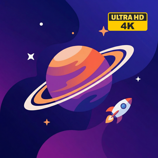 Deep Space Nebula - 4K Ambient Galaxy Clock