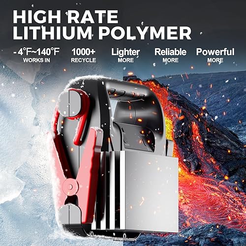 Miniatura 4 de Arrancador de coche de 4000 A pico 99.16 Wh (hasta todo el motor diésel de gasolina o 10 L) paquete de refuerzo de batería de automóvil,