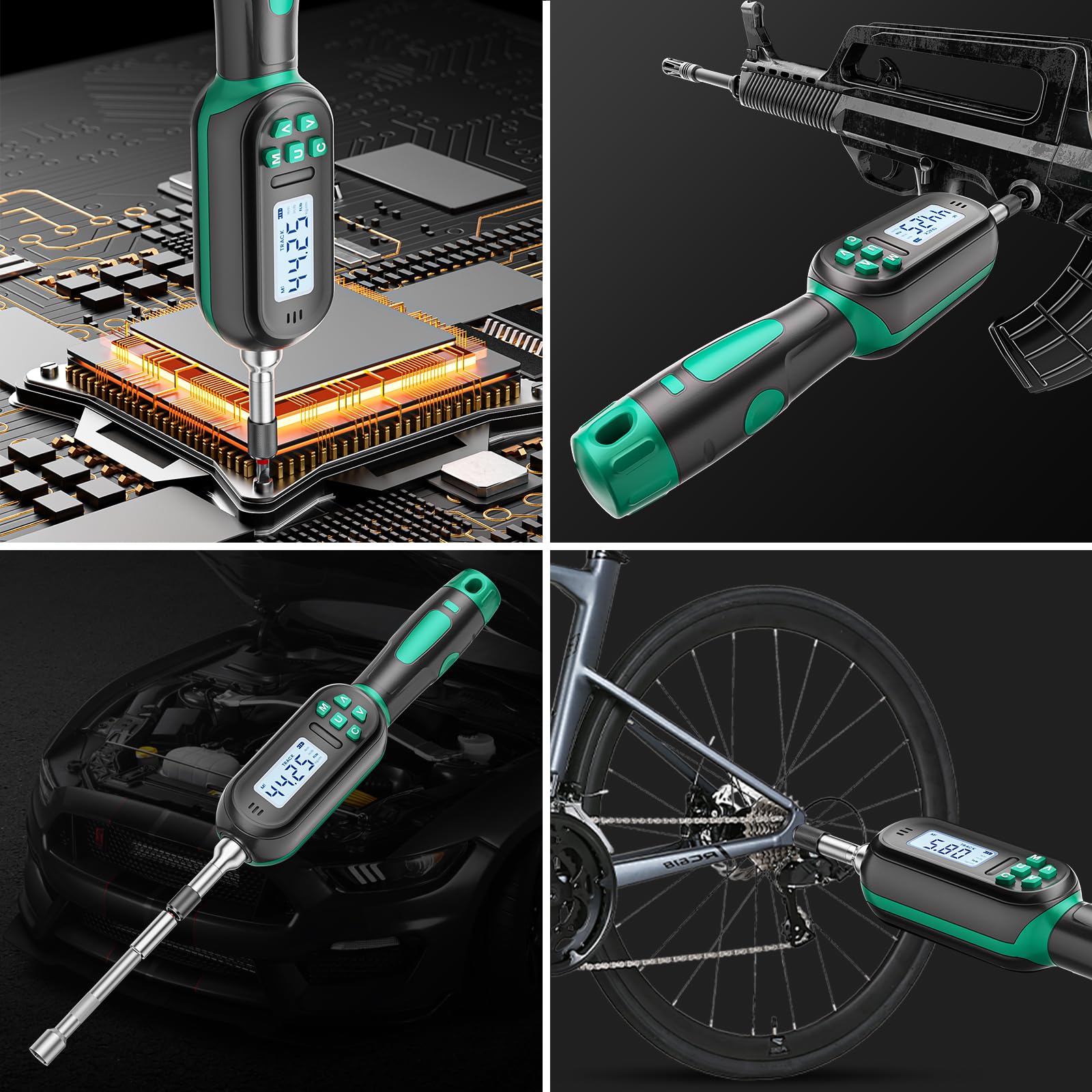Destornillador dinamométrico – Juego de llaves dinamométricas digitales con precisión de 3.5-70.8 pulgadas libras/0.4-8N.m para destornilladores eléctricos