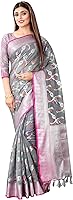 Enthone Women's Woven Design Banarasi Silk Saree With Blouse Piece