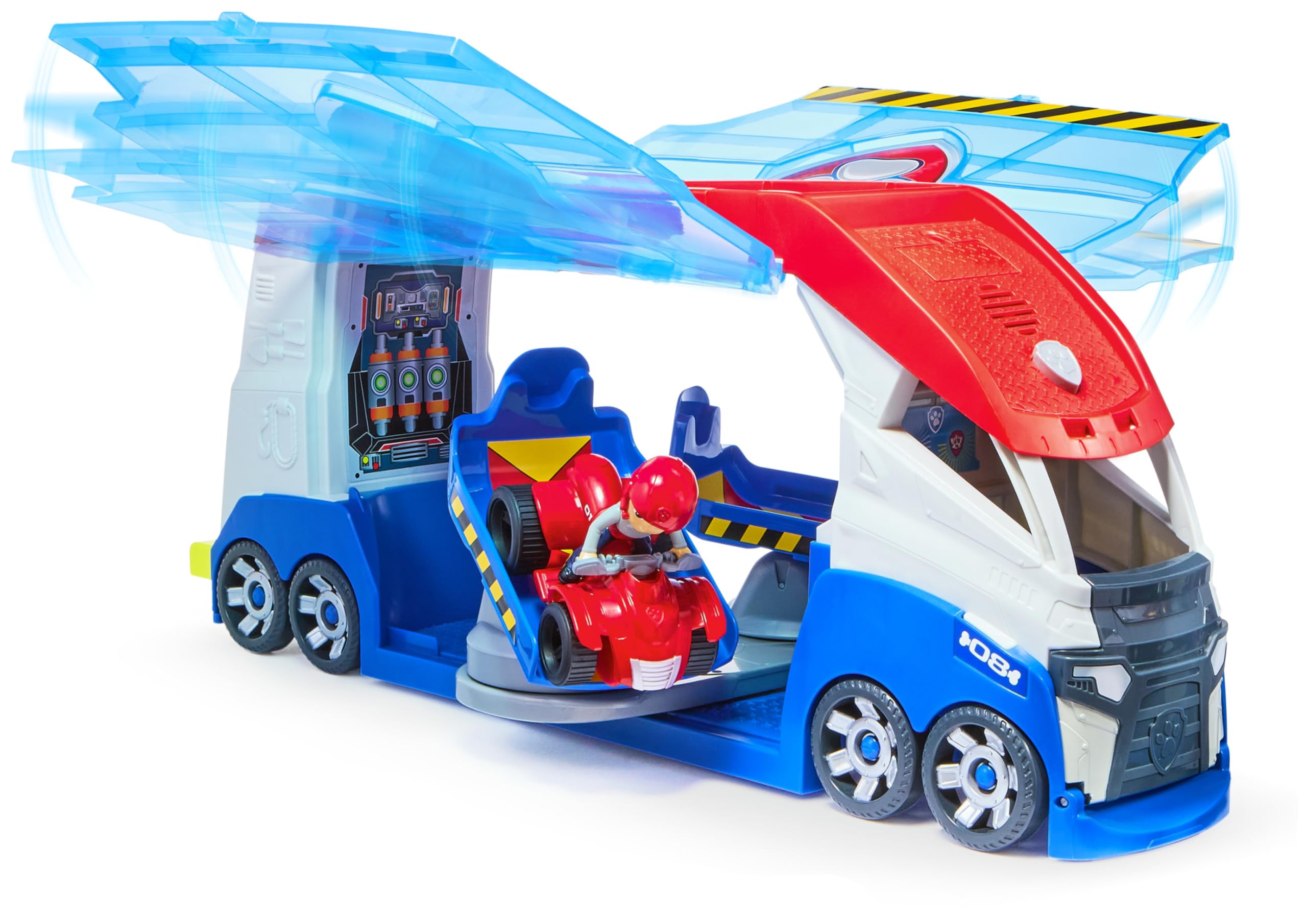 PAW PATROL Launch'n Rescue Patroller Teamfahrzeug 55,8 cm mit Ryder-Figur und Quad-Basisfahrzeug
