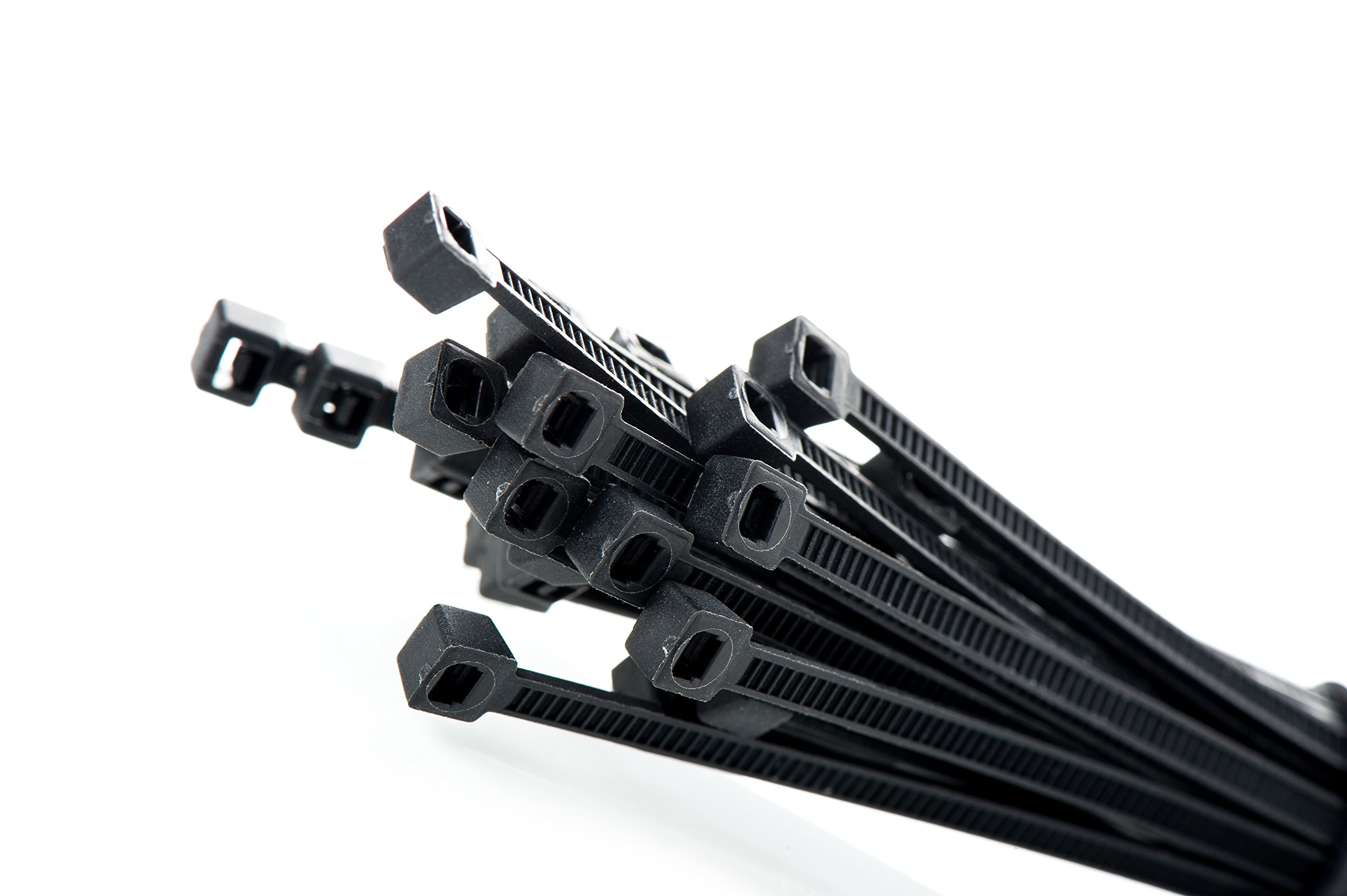 All Trade Direct Black 200 X Cable Ties 100Mm X 2.5Mm Zip Tie Wraps Bases All Sizes Stocked