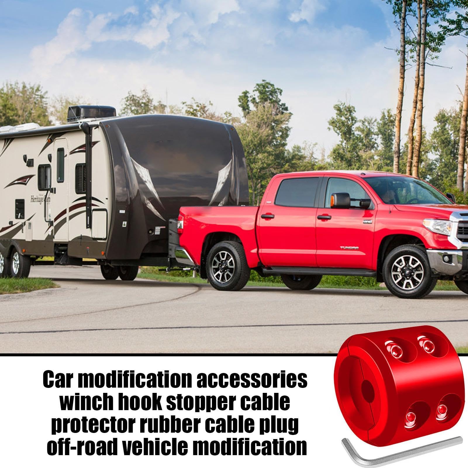 Butée de treuil en caoutchouc pour câbles de treuil ATV, butée de câble de treuil pour VTT | Protection des fils, dispositifs de modification de voiture, crochets de remorquage, cordes et câbles synth